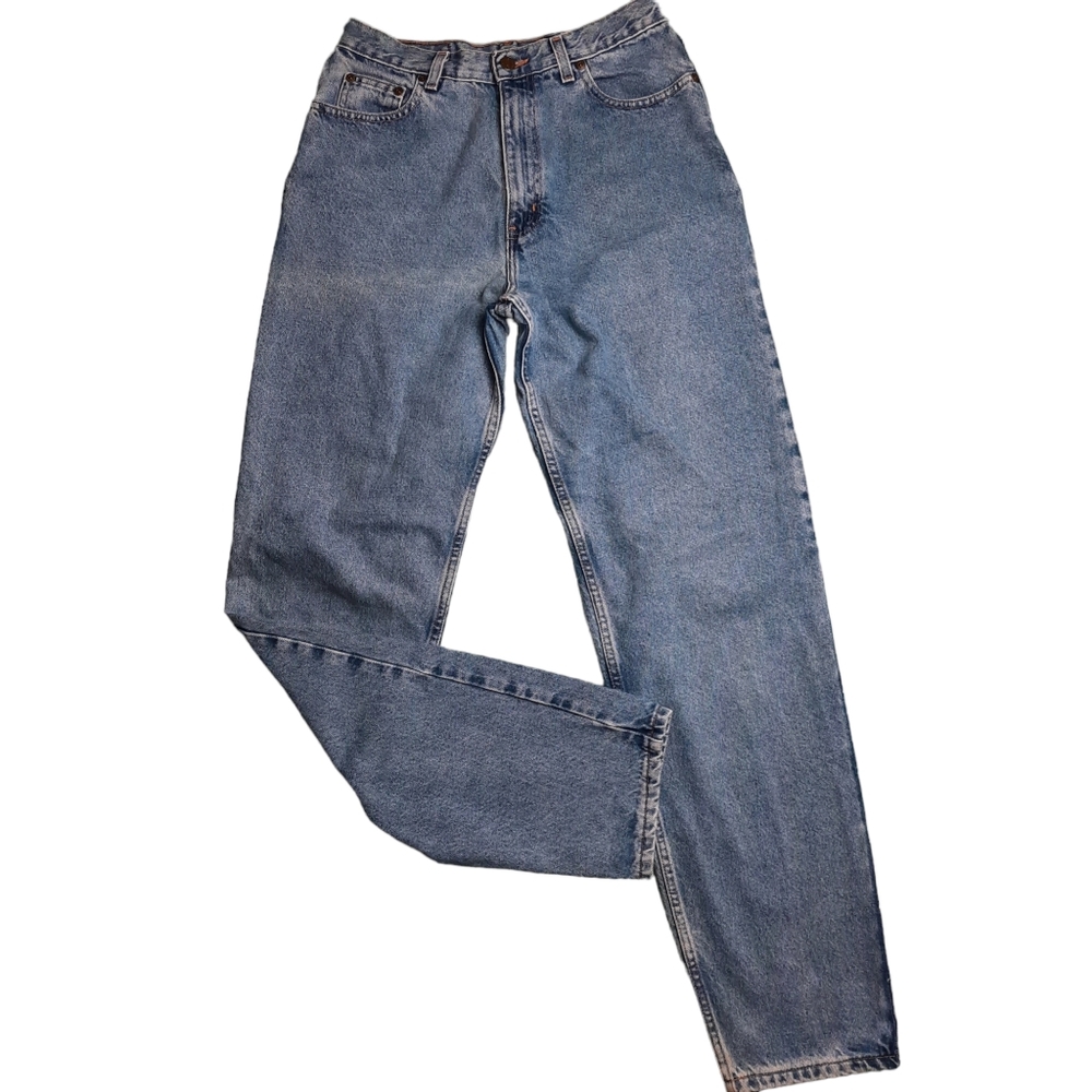Eddie Bauer VTG High Rise Tapered Mom Blue Jeans SZ 10 Tall